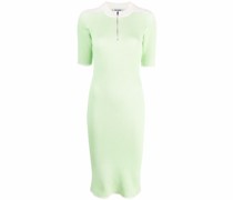 Poloshirtkleid aus geripptem Strick