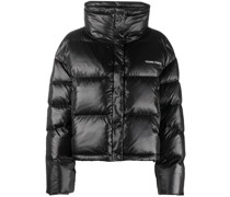Gefütterte Jacke mit Logo-Print