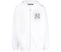 Hoodie mit Monogramm-Stickerei