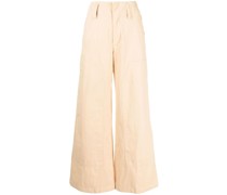 High-Waist-Hose mit weitem Bein