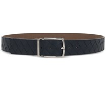 Intrecciato reversible leather belt