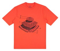 T-Shirt mit Pyramiden-Print