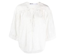 Bluse mit Blumenstickerei