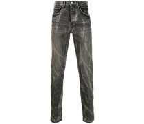 bleached effect slim-fit jeans