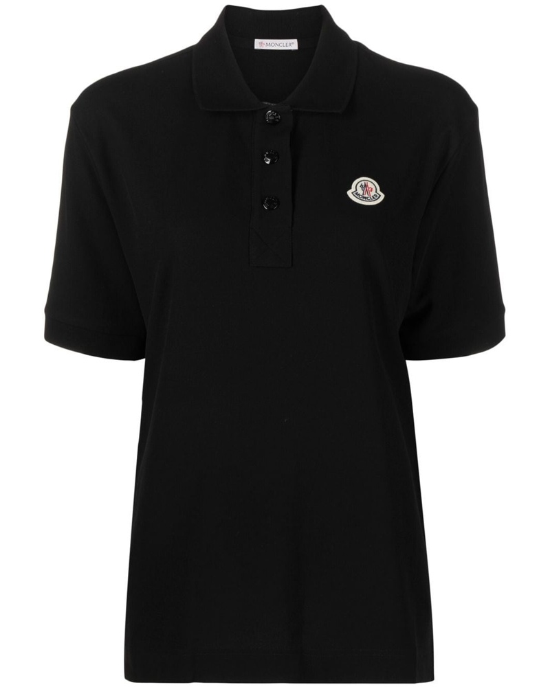 Moncler Damen Poloshirt mit Logo-Patch