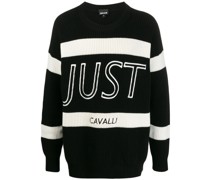 Gestreifter Pullover mit Logo