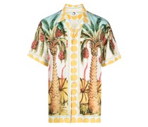 Date Hemd mit Palmen-Print