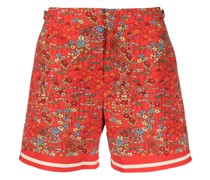 Badeshorts mit Blumen-Print