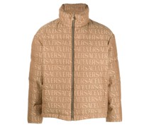 Allover logo-print puffer jacket