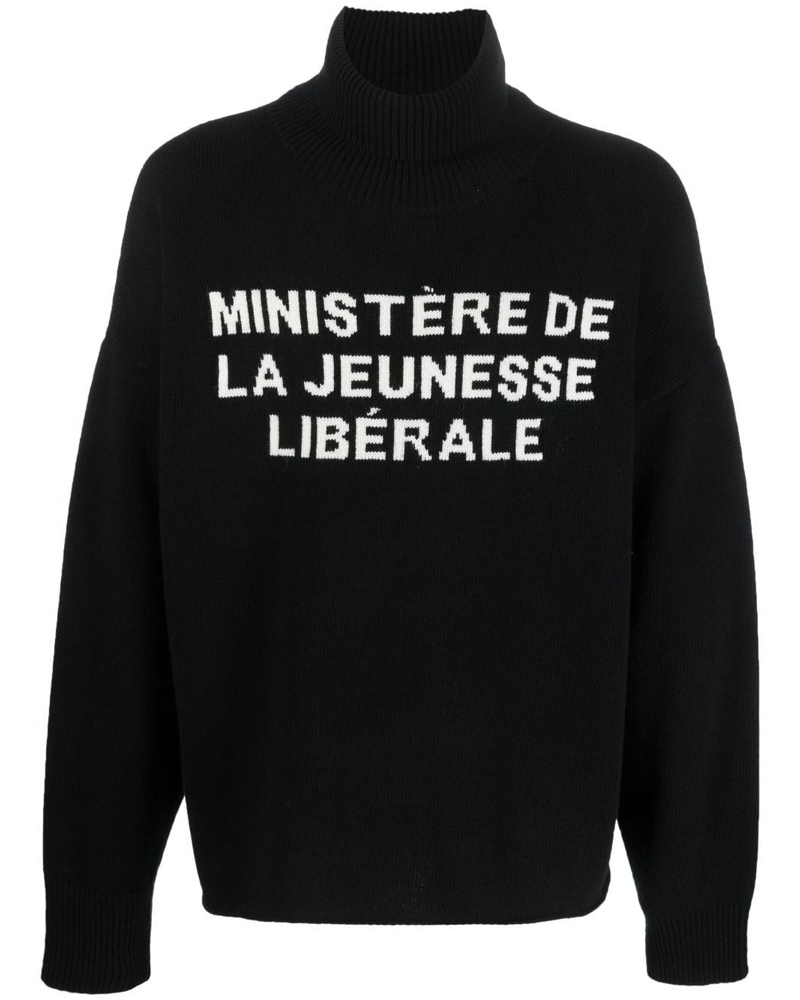 Liberal Youth Ministry Damen Intarsien-Pullover mit Rollkragen