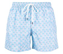 Badeshorts mit Seepferdchen-Print