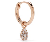 18kt Rotgoldcreole mit Diamanten