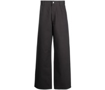 Wide-Leg-Hose aus Gabardine