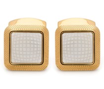 -plated squared cufflinks