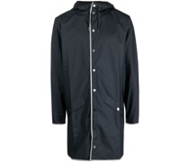 zip-up hooded raincoat