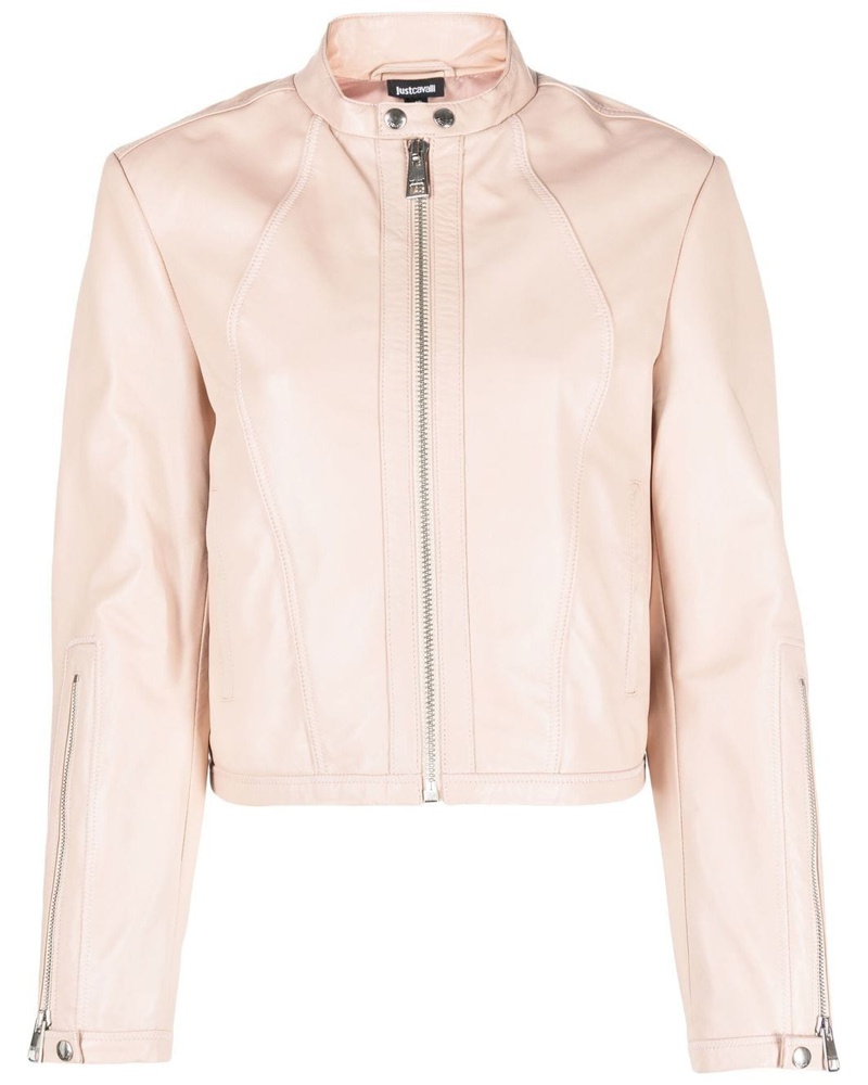 Just Cavalli Damen Schmale Lederjacke
