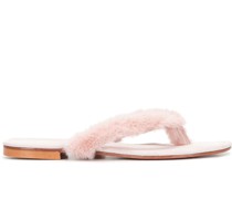 Ivanka Flip-Flops mit Faux Fur