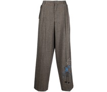 Weite Hose mit grafischem Print