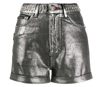 Shorts im Metallic-Look