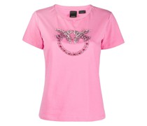 T-Shirt mit "Love Birds"-Applikation