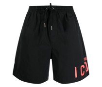 Badeshorts mit Logo-Print