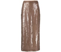 high-waist sequin skirt