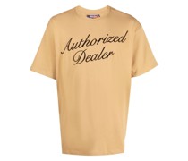 T-Shirt mit Slogan-Stickerei