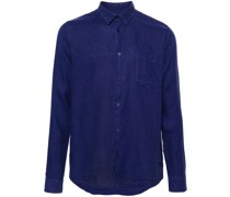 patch-pocket linen shirt