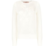 Pullover mit aufgestickten Blumen