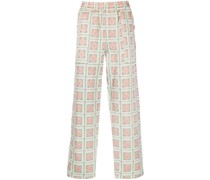 Gerade Hose mit Blumen-Print