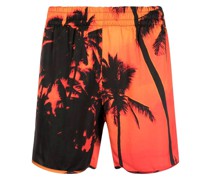 Badeshorts mit Palmen-Print