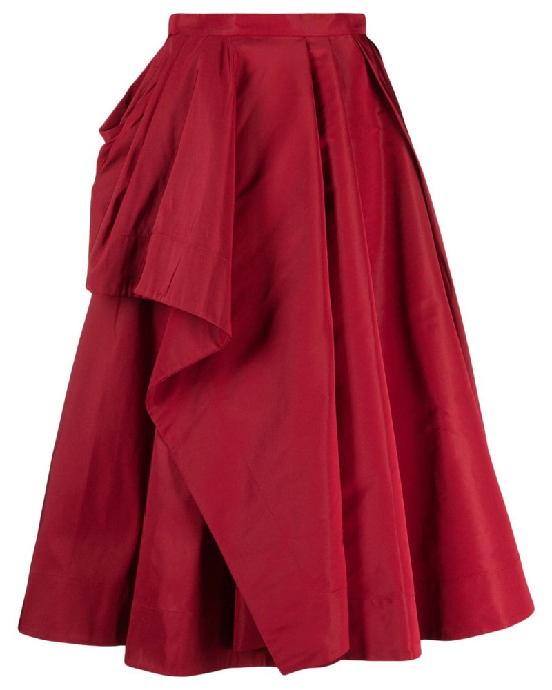 Alexander McQueen Damen Asymmetrisch drapierter Midirock