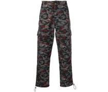 Gerade Hose mit Camouflage-Print