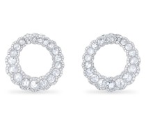 18kt Weißgoldcreolen mit Diamanten