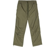drawstring-waist tapered trousers