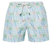 Madeira botanical-print swim shorts