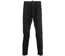 Slim-Fit-Jeans mit Strass
