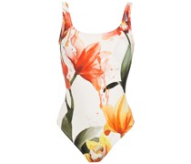 Badeanzug mit Blumen-Print