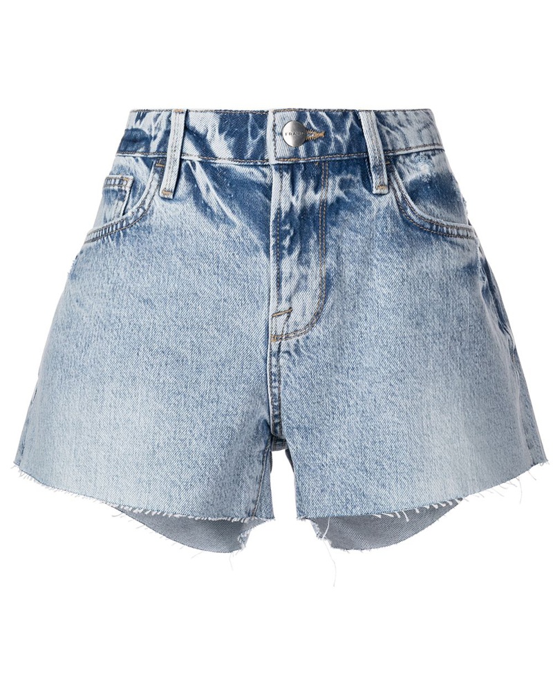 Frame Denim Damen Jeans-Shorts mit Stone-Wash-Effekt