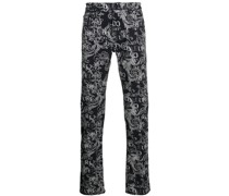 Straight-Leg-Jeans mit Logo-Print