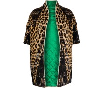 Wendbarer Kimono mit Leoparden-Print