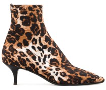 leopard-print 50mm heel ankle boots