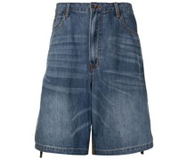 Zweifarbige Jeans-Shorts