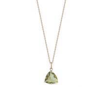 14kt yellow- amethyst pendant necklace
