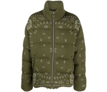 Gefütterte Jacke mit Bandana-Print