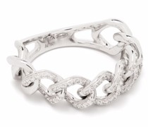18kt Weißgoldring mit Diamanten