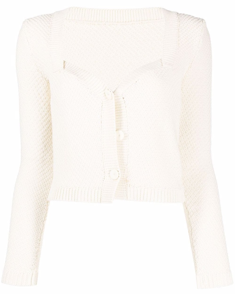 Nanushka Damen Cardigan mit Herzausschnitt