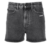 Jeans-Shorts mit diagonalen Streifen