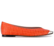 Ballerinas mit Metallic-Kappe