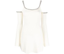 Langärmeliges Minikleid mit Kristallen